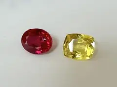 ルビー　イエローサファイア　10ct 人工宝石