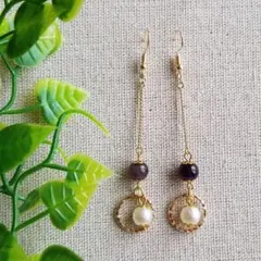 ゆらゆらピアス。:°ஐ♡*パープル　No.369