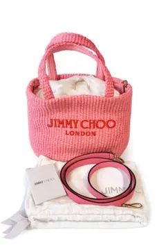 2026年最新】Jimmy Choo カラー：ピンク系 レディース ショルダー ジミー チュウ ロゴ ピンク 2way ショルダー付 保存袋付