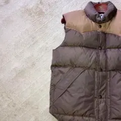 ★WHITE FIR バイカラー中綿入りベスト XS ブラウン