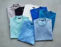 HILTON 24SS ニット 半袖 M ターコイズ トガニット ヒルトン 戸賀のサムネイル