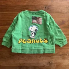 PEANUTS スヌーピー トレーナー グリーン スウェット アメリカ 古着