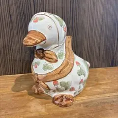 アヒル　トイレ　ブラシ入れ　ポルトガル　置物