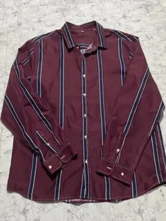 ストライプ 長袖シャツ 3XL(4L)