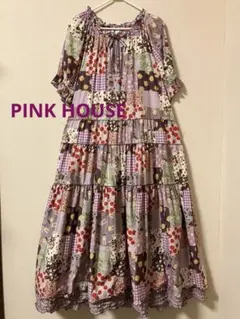 ［希少］PINK HOUSE 限定パッチワーク柄 ワンピース