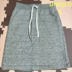 ユニクロ 裏起毛 スウェットスカート S　レディース　グレー