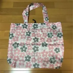 エコバッグ　花柄■ピンク系
