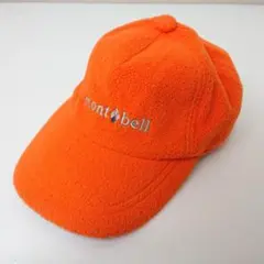montbell モンベル フリースキャップ 耳当て オレンジ キッズ 美品