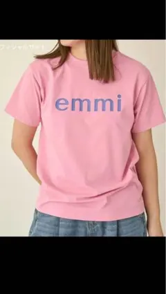エミ 10th ロゴTシャツ ピンク レディース ヨガ 半袖 emmi新品のサムネイル