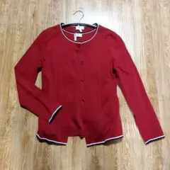 OLD ENGLAND アンサンブル カーディガン レッド サイズ36 美品のサムネイル