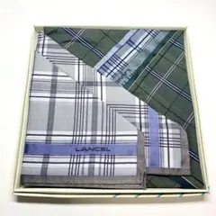 LANCEL チェック柄 メンズ ハンカチ 3枚セット　未使用品