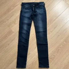 アズールバイマウジー スキニーデニム 24サイズ ダークブルー