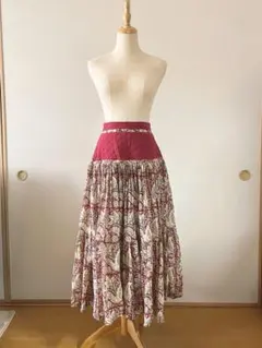 Emerald Motel 総柄 キルティング フレアスカート