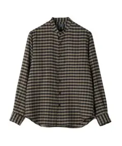 TOMORROWLAND テックウール バンドカラーシャツ ブラック L 美品