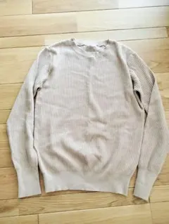 URBAN RESEARCH ベージュリブニット