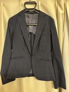 THE SUIT COMPANY ネイビーチェック柄 スカートスーツ 上下セット
