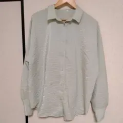 【しまむら】Lutique ミントグリーン 長袖シャツ