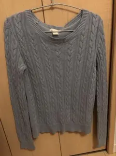 青セーター H＆M