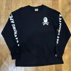 A BATHING APE ブラック ロングスリーブ Tシャツ XL