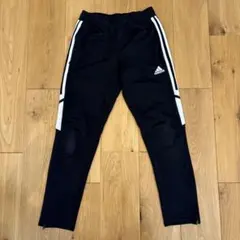 adidas AEROREADY 3本ライン黒ジャージ　150