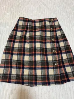 チェック柄ミニスカート Aライン