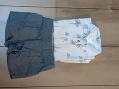 ヤシの木柄シャツとショートパンツセットのサムネイル