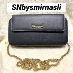 ☆美品☆ サミールナスリ 2WAY お財布ショルダーバッグ ブラックのサムネイル