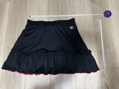 美品　MIZUNO ミズノ フリルスカート ブラック スポーツウェア