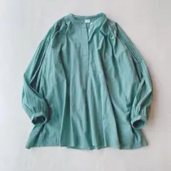 変更済　アーバンリサーチドアーズ　コットンボイル　ギャザーブラウス　ミント　M