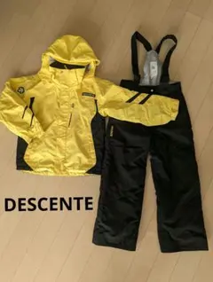 DESCENTE 140 子ども　スキーウェア イエロー/ブラック