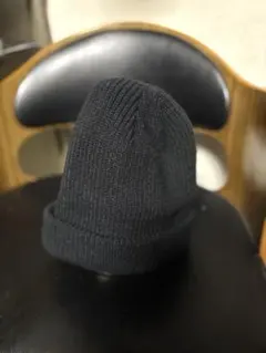 ブラックニット帽 フリース裏地付き