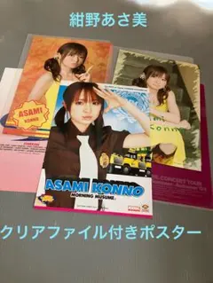 紺野あさ美 クリアファイル付きポスター　３枚セット　即購入OK ２４時間発送