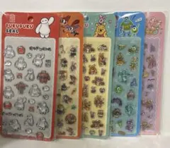 プクプクシール ディズニー　ベイマックス ズートピア　くまのプーさん　５枚セット