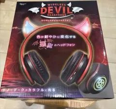 ワイヤレスデビルヘッドフォン　ワイヤレスヘッドフォン　ヘッドフォン　ブラック