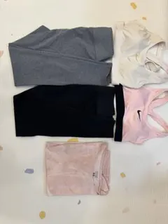 【美品】【5点セット】NIKEスポーツブラ、ユニクロレギンス、速乾Tシャツ