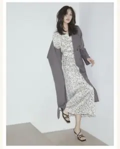 【FRAY I.D】カシュクールサテンワンピース