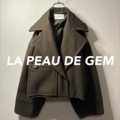 【新品未使用】LA PEAU DE GEM メルトンジャケットアウター 新品未使用】LA PEAU DE GEM メルトンジャケットアウター LA