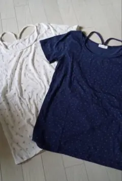 お値下げ ネイビー ホワイト 半袖Tシャツ 2枚セット