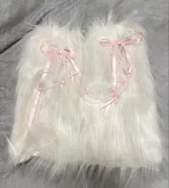 フェイクファー　ルーズソックス　レッグウォーマー　靴下　地雷系　量産型　ファー