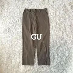 【美品】GU ワイドスラックス M ベージュ ゴムウエスト 321-339519