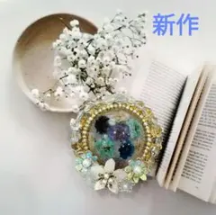 新作！　025　ヘアゴム　ポニーフック　ヘアアクセサリー　ブローチ