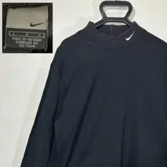 00s NIKE ナイキ モックネック ネック刺繍ロゴ ロンT Y2K