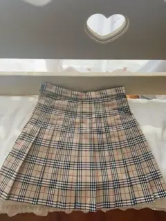 Baby pinkチェック柄プリーツスカート