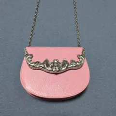 COACH コーチ がま口 ミニバッグ バラ 花 ピンク パーティーバッグ