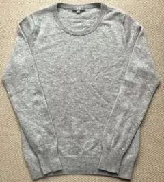 ユニクロ カシミヤ 100%　クルーネック　グレー　L レディース