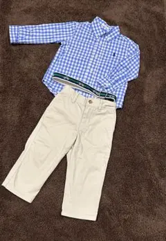 ※2/28までの掲載ラルフローレン シャツ パンツ ベルト セット