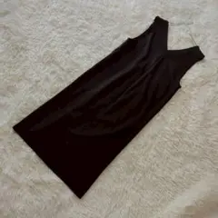 Samansa Mos2 Blue ジャンパースカート　サロペットスカート　黒F