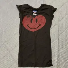 JUNK FOOD ハートスマイル Tシャツ ブラックブラウン Mアメカジ