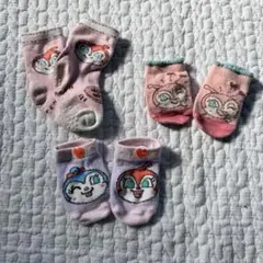 アンパンマン　ベビー靴下セット ピンク系 ドキンちゃんコキンちゃん