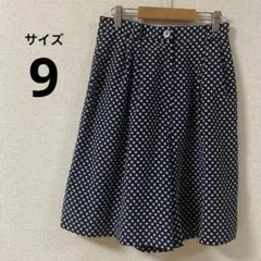 【NOBLE GOÛT】キュロット　ミニ　サテン　ネイビー　フラワー　フワリ9